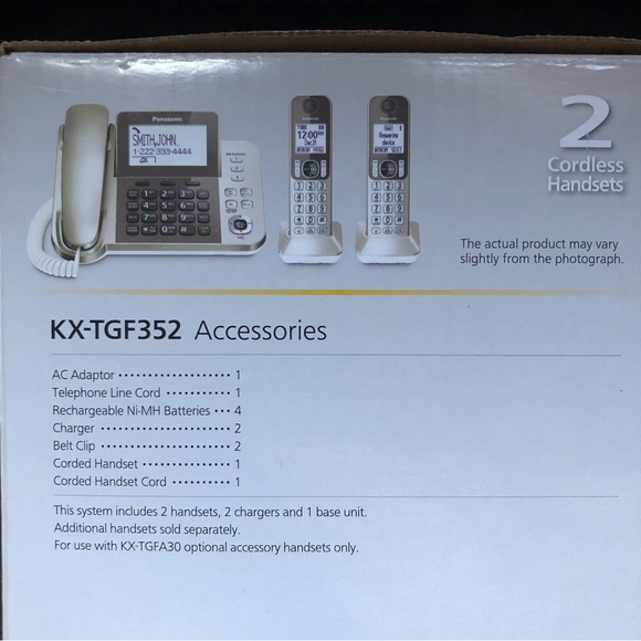 Panasonic KX-TGF352N Digital Corded & Cordless Answering System (Champagne Gold) - Picture 7 of 16